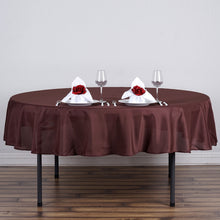 Round 90 Inch Chocolate Polyester Tablecloth