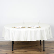 90 Inch Polyester Round Tablecloth In Ivory