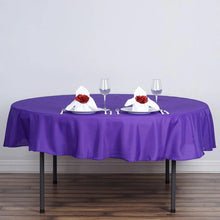 Polyester Tablecloth In Purple 90 Inch Round