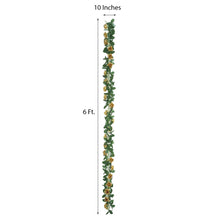 Floral Backdrop Décor and Floral Garlands - High Quality Silk & Plastic Rose Garland in Gold Color, 10 inches and 6 ft in length