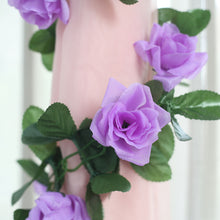 6 Feet Of Lavender Artificial Silk Rose Flower Garland With UV Protection