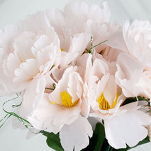 12 Bushes | Blush Rose Gold Silk Peonies Bouquet, Artificial Flower Arrangements#whtbkgd