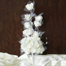 Artificial Bouquet Of Handcrafted Cream Foam Rose Flowers