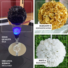 7 Inch Black Artificial Hydrangea Kissing Flower Balls Silk