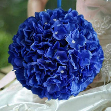 Create a Captivating Blue Decor with Silk Hydrangea Kissing Balls