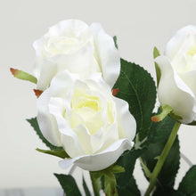 Pack Of 24 Cream Long Stem Artificial Silk Roses Flowers 31 Inch