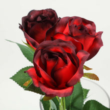 Pack of 24 Red Long Stem Artificial Silk Roses Flowers with Black Tip 31 Inch#whtbkgd