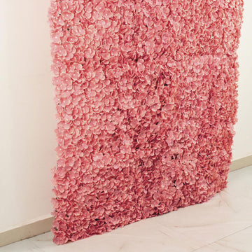 Create Stunning Dusty Rose Hydrangea Flower Walls with UV Protected Artificial Panels