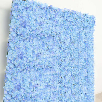 Blue hydrangea flower wall panel for decoration or backdrop
