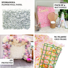 11 Sq ft. | Pink / Cream UV Protected Hydrangea Flower Wall Mat Backdrop