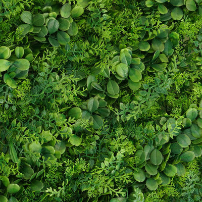 Lush green artificial foliage texture for home décor or landscape design.