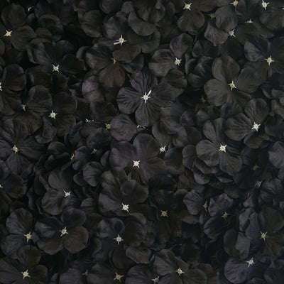 Black floral backdrop with white accents, perfect for design projects.