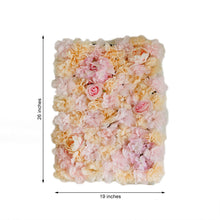 Floral & Greenery Silk Panels in Pink | Champagne - 26 inches x 19 inches
