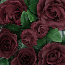 3 Square Feet Burgundy Silk Rose Flower Wall Mat Backdrop Easy Install#whtbkgd