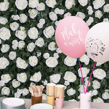 Easy Install White Silk Rose Flower Mat 3 Square Feet Wall Panel Backdrop