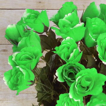 Enhance Your Event Decor with Lime Green Artificial Roses