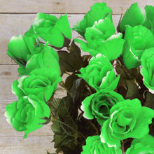 4 Bush 48 Pcs Lime Green Artificial Long Stem Rose Flowers#whtbkgd