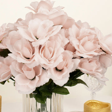 Elegant Blush Blossomed Rose Flowers for Stunning Event Decor