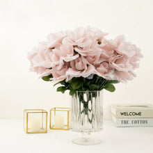 12 Bushes | Blush/Rose Gold Artificial Premium Silk Blossomed Rose Flowers | 84 Roses