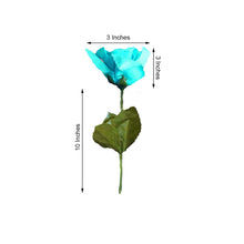 Aqua Artificial 84 Blossomed Premium Silk Rose Flowers 12 Bushes
