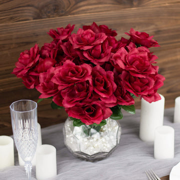 Create a Mesmerizing Atmosphere with Burgundy Artificial Roses