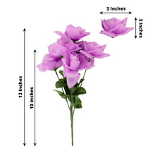 Lavender Artificial 84 Blossomed Premium Rose Flowers 12 Bushes