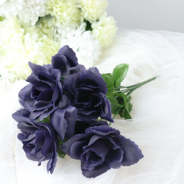 Create a Stunning Navy Blue Wedding Decor with Premium Silk Roses
