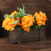 Silk Premium Orange Rose Artificial 84 Blossomed Flowers 12 Bushes