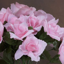 Silk Premium Pink Rose Artificial 84 Blossomed Flowers 12 Bushes#whtbkgd
