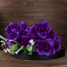 Silk Premium Purple Rose Artificial 84 Blossomed Flowers 12 Bushes