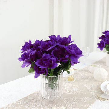 Elegant Purple Artificial Roses for Stunning Event Decor