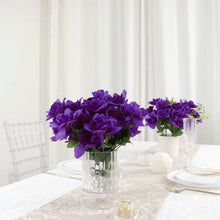 Purple Artificial Silk 84 Blossomed Rose Premium Flowers 12 Bushes