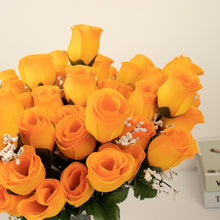12 Bushes Of Orange Rose Bud Flower Bouquets Artificial Premium Silk#whtbkgd