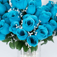 12 Bushes Of Turquoise Rose Bud Flower Bouquets Artificial Premium Silk#whtbkgd