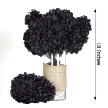 4 Bushes Artificial Silk Chrysanthemum 56 Flowers Black Bouquet