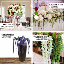 Artificial 32 Inch Amaranthus Spray and Ivy in Lavender 2 Pack