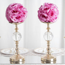 7 Inch Lavender Artificial Silk Rose Flower Kissing Balls Pack Of 2