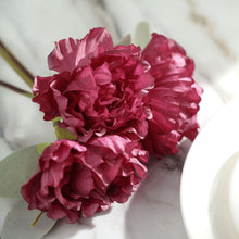 Peonies Bouquet 11 Inch Mulberry Color