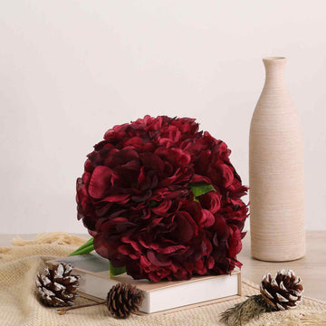 Create a Mesmerizing Style Statement with Burgundy Real Touch Peonies