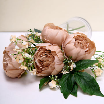 Create Unforgettable Moments with Our Mauve Artificial Silk Peony Flower Heads