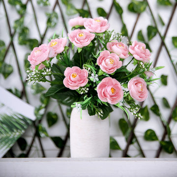 Unleash Your Creativity with Pink Artificial Silk Peony Flower Bouquet Arrangement