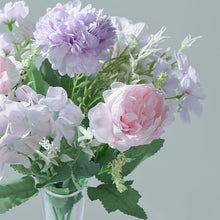 2 Bouquets | Lavender Lilac Artificial Silk Peony Flower Bush Arrangement#whtbkgd