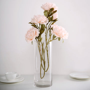 Elevate Your Space with Blush Artificial Silk Peony Flower Bouquets