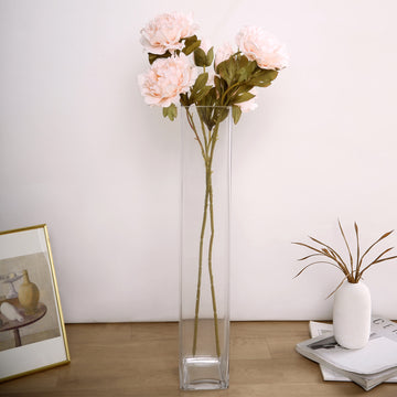 Blush Artificial Silk Peony Flower Bouquets for Stunning Floral Arrangements