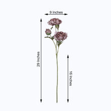 2 Bushes Artificial Mauve Peony Bouquet 29 Inch Silk Flower
