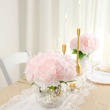 17 Inch 2 Blush Rose Gold Peony Flower Bushes With Artificial Silk