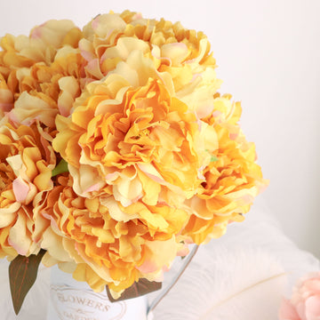 Realistic and Timeless Gold Peony Sprays