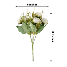 4 Pack Ivory Mini Ranunculus Silk Flowers 12 Inch