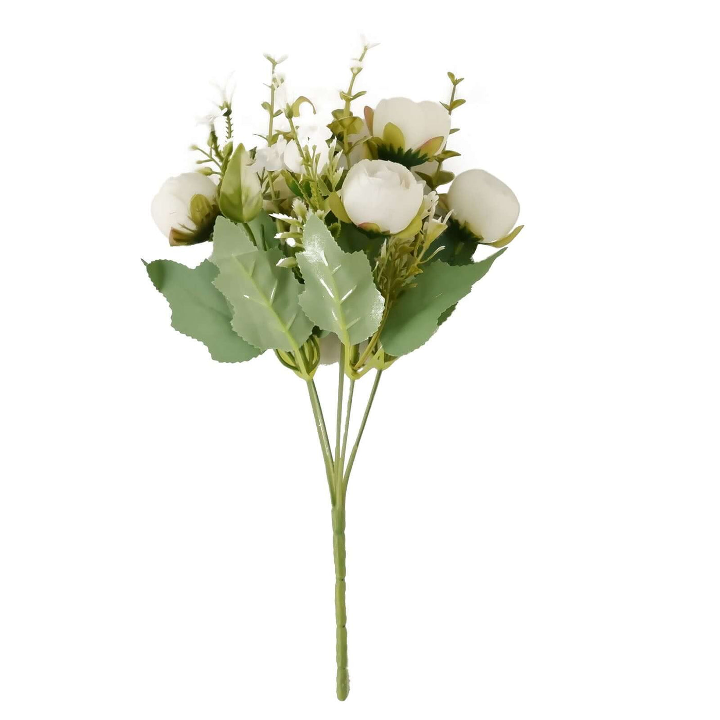 4 Pack Ivory Mini Ranunculus Silk Flowers