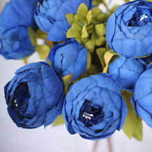 Silk Flower Bouquet 19 Inches Royal Blue 2 Pack